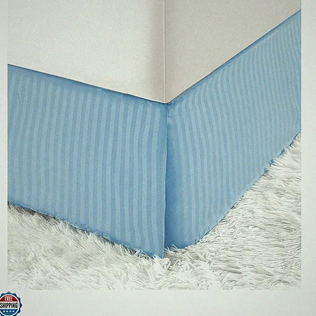 Queen Size Bed Skirt Split Corners,Pleated Bed Skirts with Split Corners,Quee...