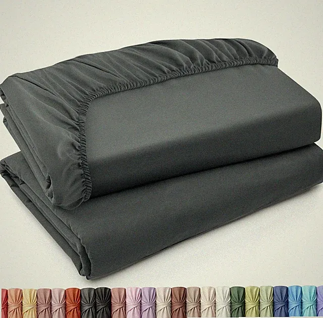 Twin XL Fitted Sheets - Bulk Pack of 2 Bottom Sheets - Soft Brushed Microfibe...