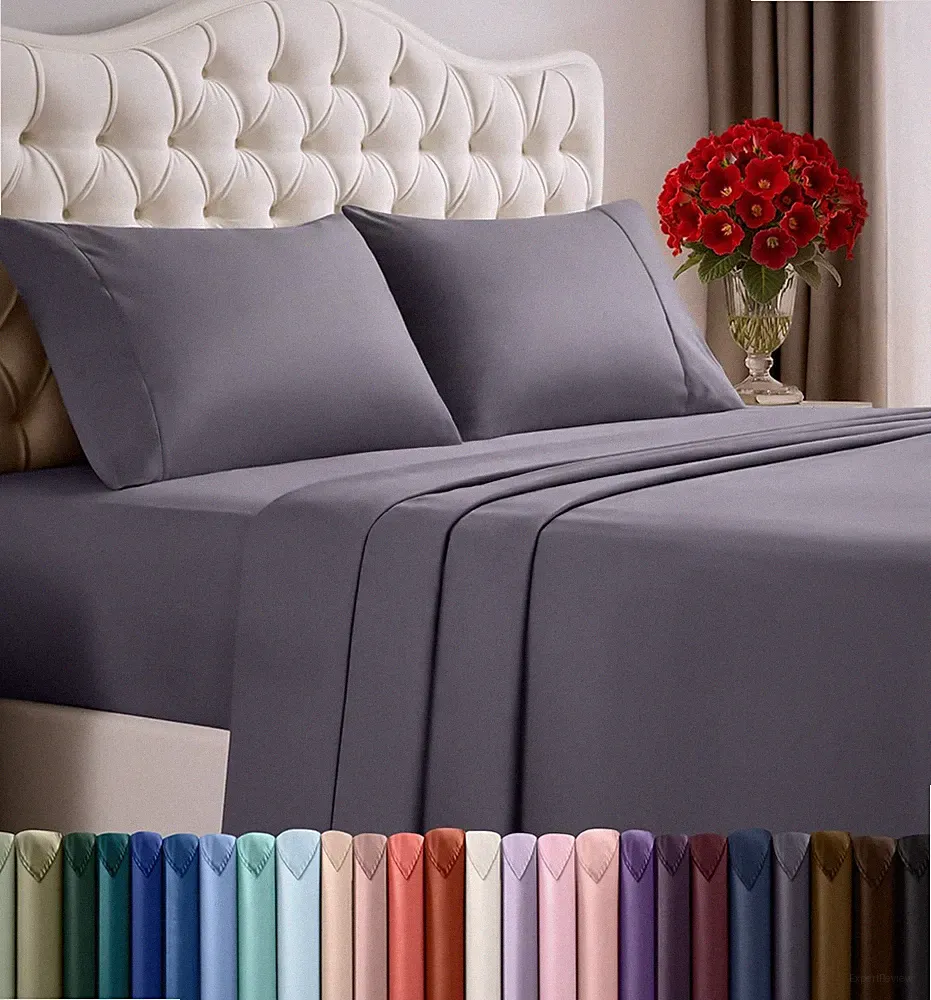 Utopia Bedding Queen Size Sheet Set – 4 Piece Bed Sheets, Soft and Breathable Mi